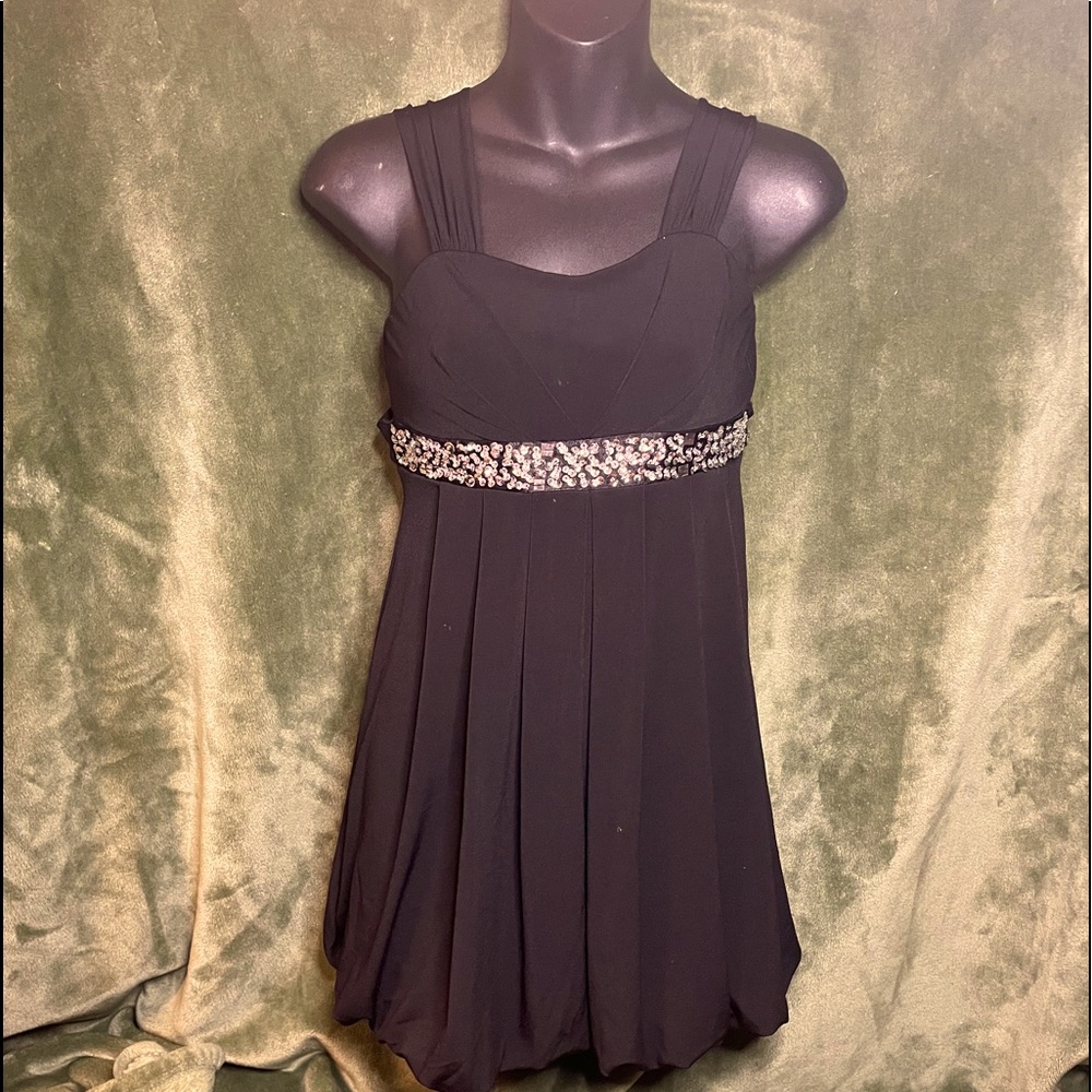 Black embellished dress